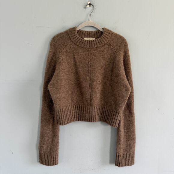 Sezane Sama Jumper Baby Alpaca Taupe Brown Sweater - Picture 2 of 6